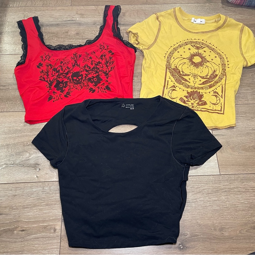 3 crop tops